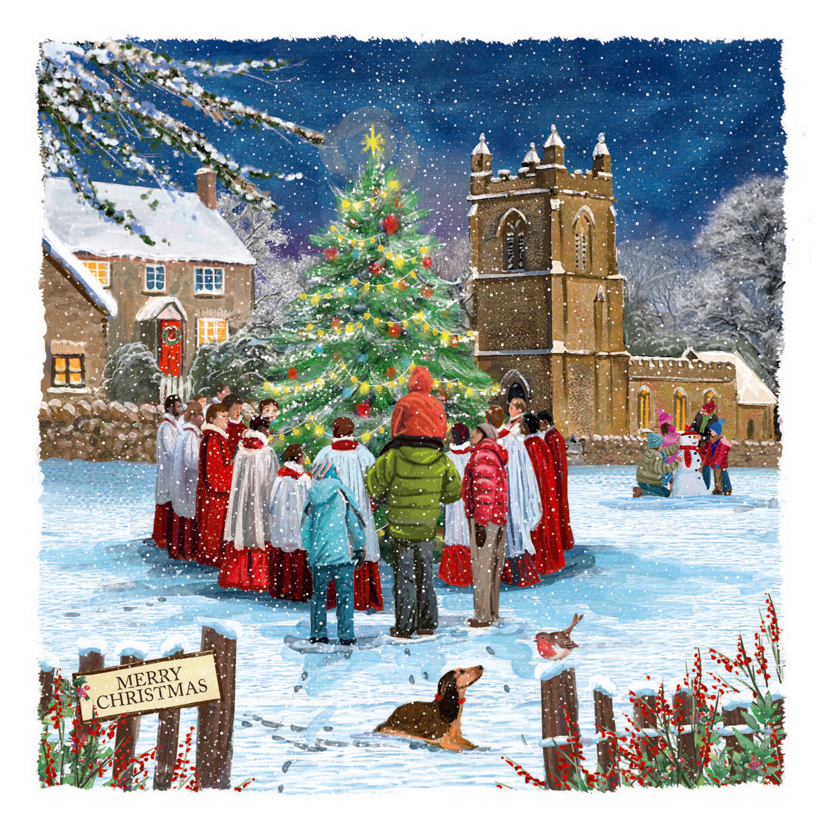 Carols Around the Tree Christmas Cards