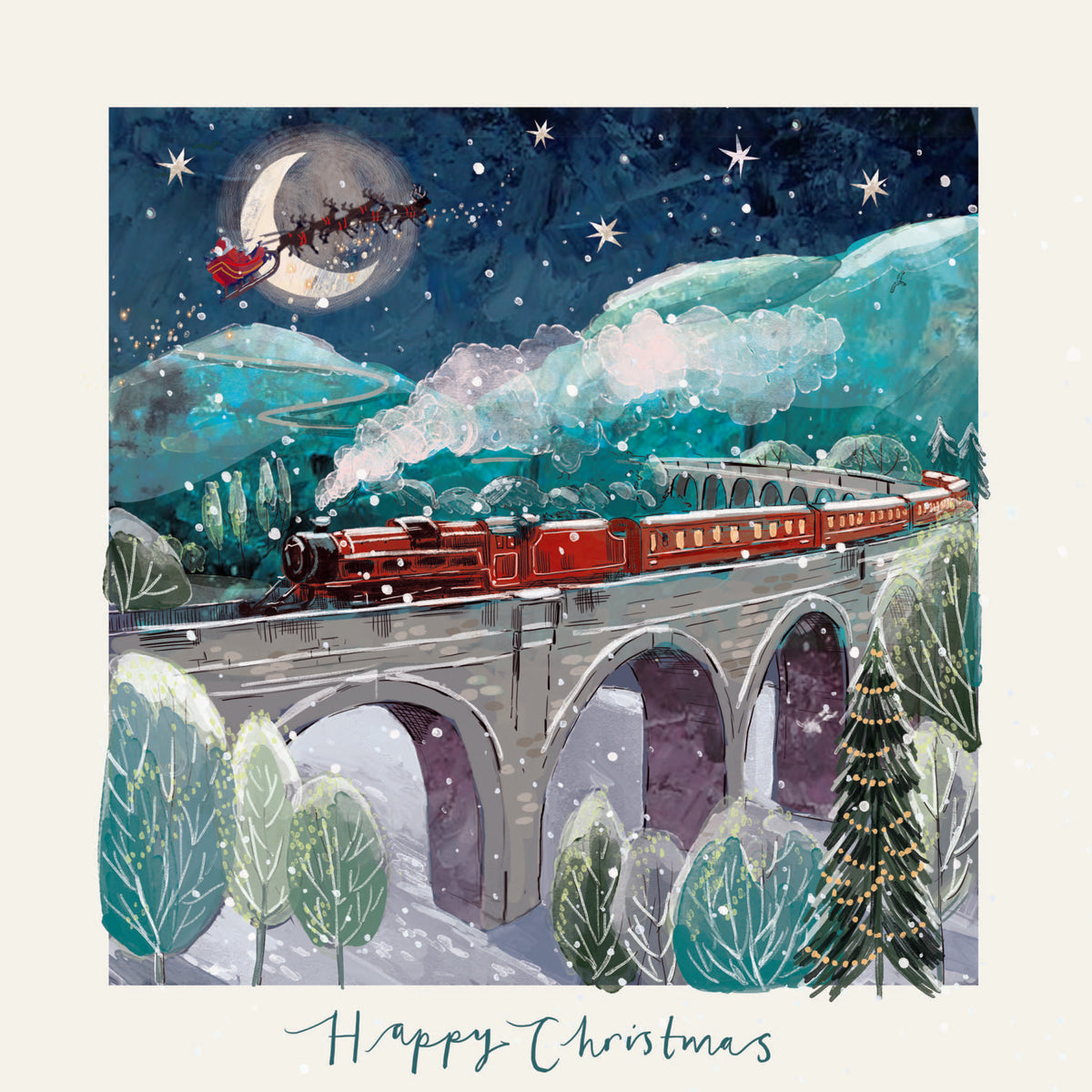Santa Express Christmas Cards